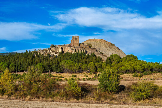 The abandoned Village Esco in Aragon, Spain. It had to make way for the Yesa Dam in 1959.