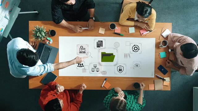 Team Collaboration on Project Strategy with Digital Tools and Workflow Visualization in a Modern Office Setting. Entropy.