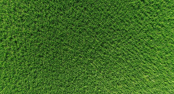 Lush green grass background aerial view of vibrant lawn texture