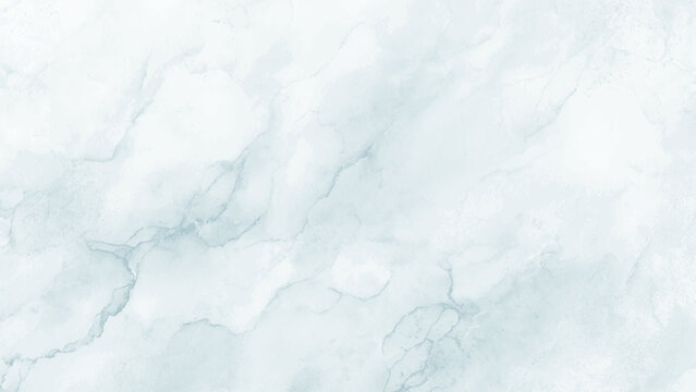 Light blue and white marble texture background with grey veins pattern design element