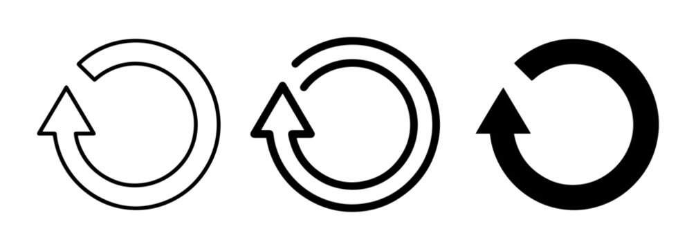 Refresh Icons Set, Reload Arrows, Circular Arrows, Repeat Symbols, Refresh Button