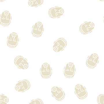 circle beard hair style vector glyph seamless pattern circle beard hair style sign illustration