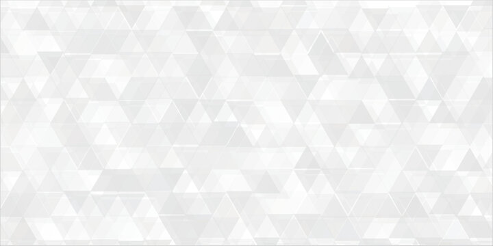White triangle geometric pattern background, Geometric background made of triangles, Abstract geometric background. Vector 3d illustration. Triangle or pyramid white shapes.