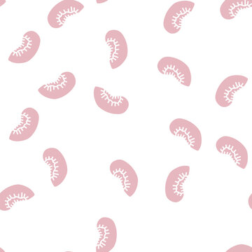 plum slice fruit vector glyph seamless pattern plum slice fruit sign illustration