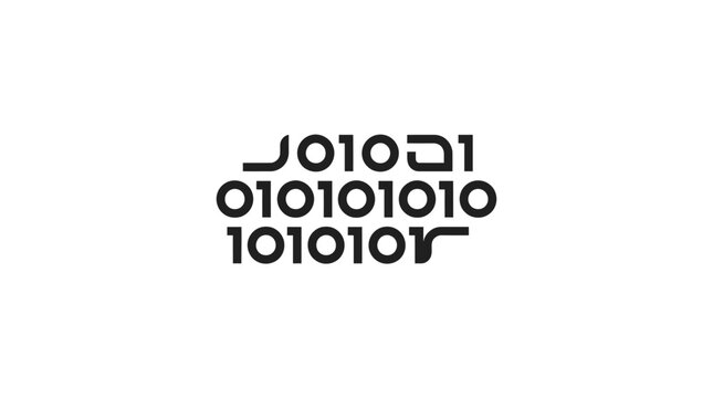 Binary code digital data stream abstract pattern