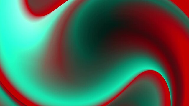 Abstract seamless looping animation with red and teal gradient waves swirling. This is perfect for modern digital backgrounds, social media reels, and dynamic motion graphics projects.