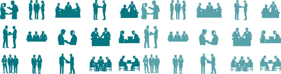 Business people meeting and greeting icons © Shabuj