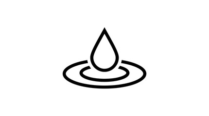 Fototapeta premium Water drop impact creating ripple rings on liquid surface