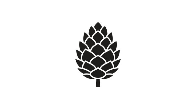 Simple pinecone icon on a white background