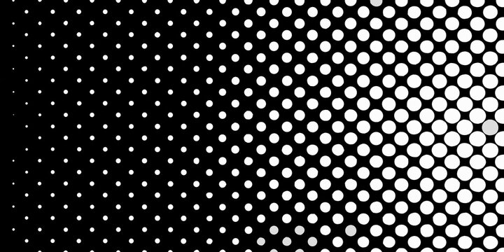 Polka Dot Pattern With Gradient Black And White Vector Design