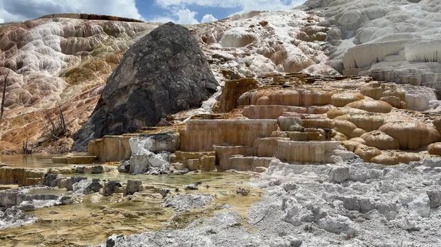 Yellowstone National Park - Devils Thumb and Palette Springs, Mammoth Hot Springs
