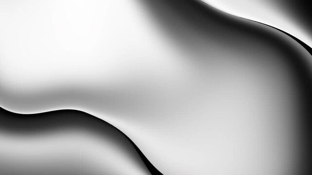 Abstract liquid waves flowing in a seamless grayscale animation. This is ideal for elegant presentations and modern digital backdrops.