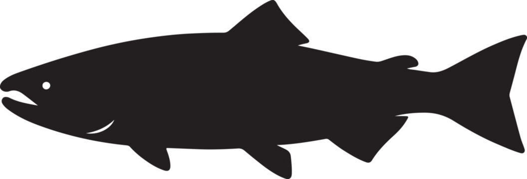 silhouette of a salmon