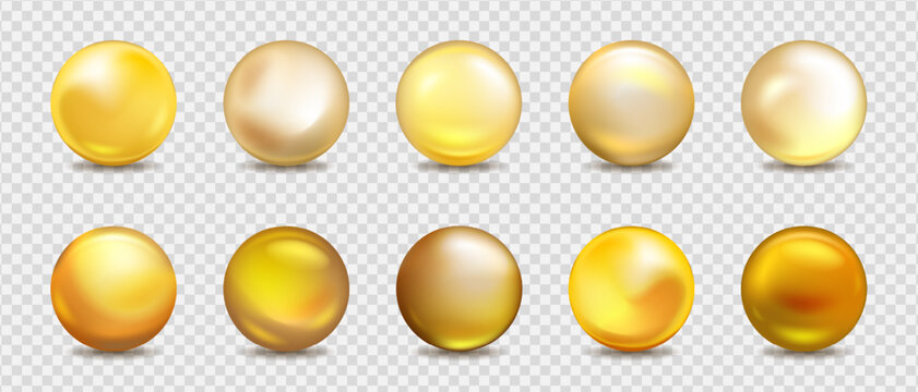 Metallic gold sphere with reflective surface. Glossy golden ball isolated on white background. 3D rendered chrome orb with realistic shine and shadow effects...
