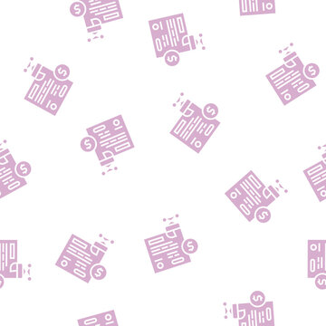 pregnancy allowance vector glyph seamless pattern pregnancy allowance sign illustration