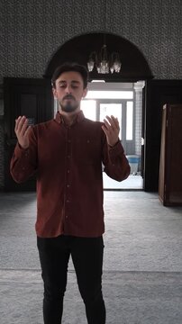 Man Praying In Mosque