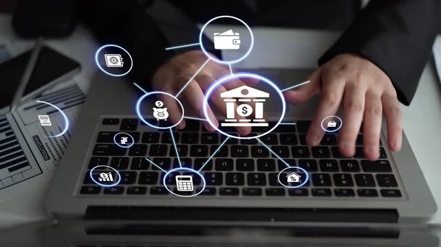 Finance icons show banking, finance investment, and financial planning. Finance supports money management, growth, savings, and business finance strategy. Funnel