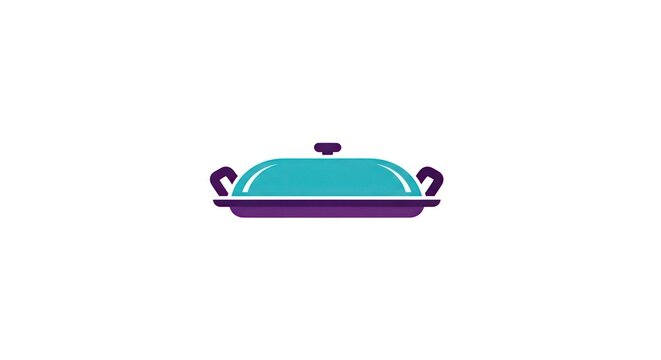 Covered food platter with teal dome lid