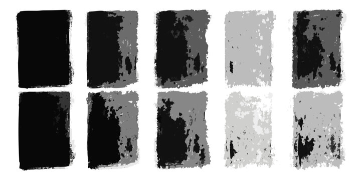 Charcoal rubbing textures with varying shades on a white background