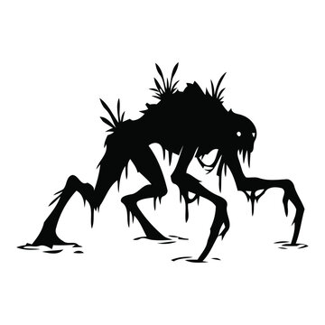 Dark Forest Creature Silhouette Vector Collection