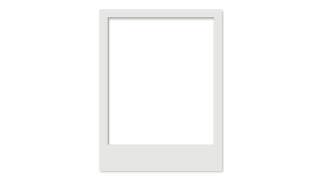 Set of four blank photo frames polaroid style isolated on transparent background mockup blank billboard isolated on white