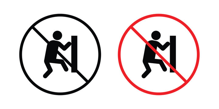 Do not climb sign