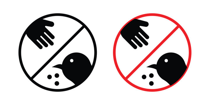Do not feed birds sign