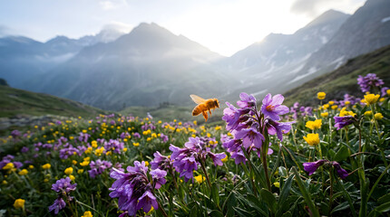 Fototapeta premium spring flowers in the mountains