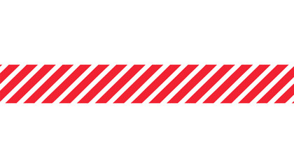 Fototapeta premium Red and white diagonal striped caution tape pattern