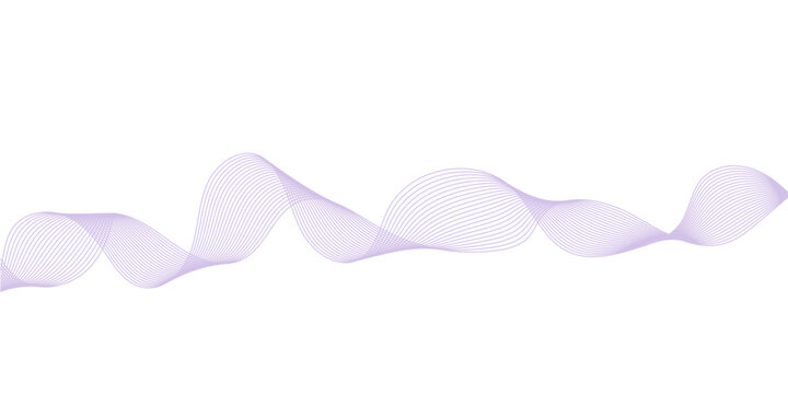 Purple abstract sinusoidal wave vector background, translucent ribbon design, modern bordered style, clean minimal composition