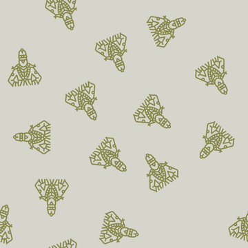 vithoba god indian vector line seamless pattern vithoba god indian sign illustration