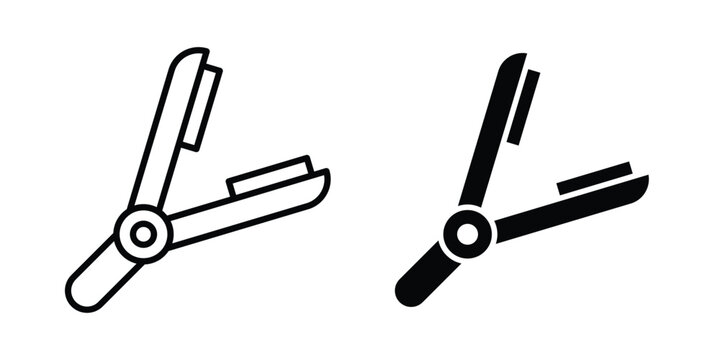 Hair straightener icon