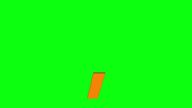 Comma symbol animation with green screen