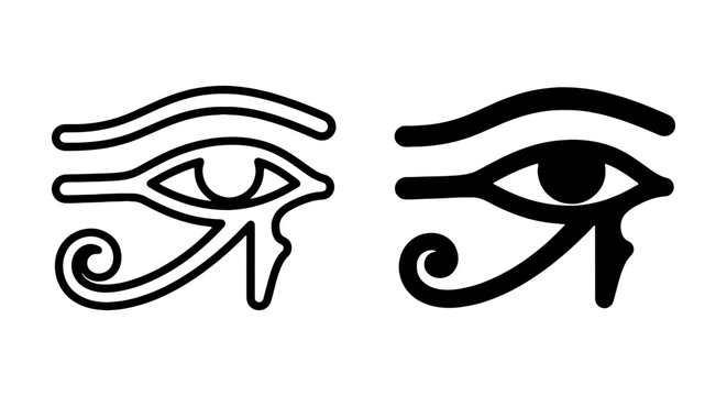 Egyptian Eye of Horus Symbols, Ancient Hieroglyphics, Protective Amulets