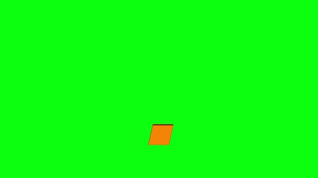 Dot symbol animation with green screen
