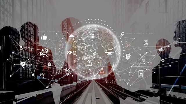 Global AI network showing connection between AI, global, and network elements across the digital world and data infrastructure Marrow