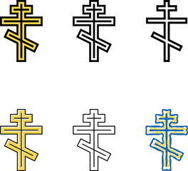 Obraz premium crucifixion christianity color icon vector. crucifixion christianity sign. isolated symbol styleset