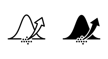 Fototapeta premium Statistical Growth Icons, Data Analysis Vectors, Performance Increase Symbols