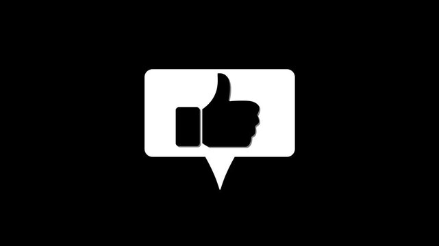 Check and like icon animation, 4k video