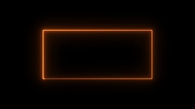 Abstract glowing neon rectangle border frame , Animation of glowing neon rectangles abstract background.
