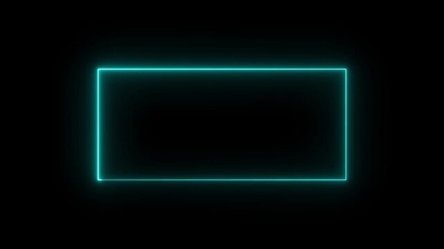 Abstract glowing neon rectangle border frame , Animation of glowing neon rectangles abstract background.
