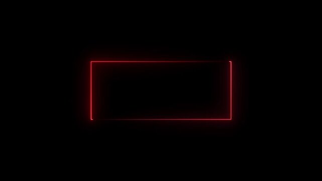 Abstract glowing neon rectangle border frame , Animation of glowing neon rectangles abstract background.