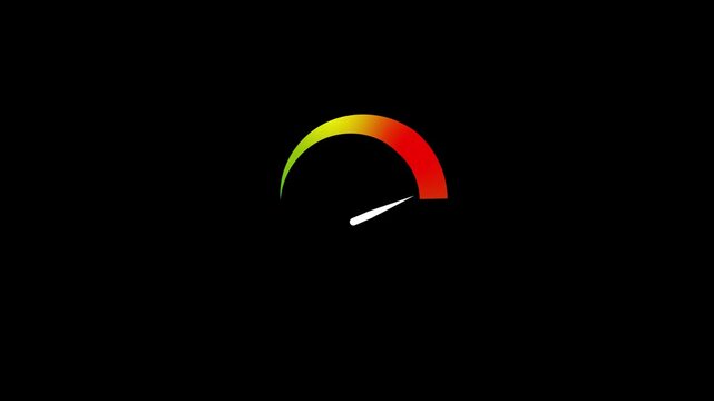 Colorful performance meter dashboard motion graphic in 4K