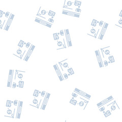 Fototapeta premium financial news vector glyph seamless pattern financial news sign illustration