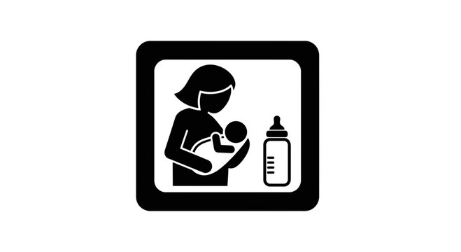 Nursing Mother and Baby Symbol.