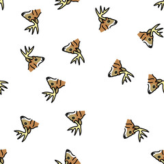 Fototapeta premium deep animal zoo vector seamless pattern deep animal zoo sign illustration