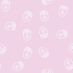Obraz premium epilator device vector line seamless pattern epilator device sign illustration