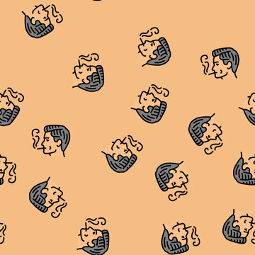 male smoking cigarette vector seamless pattern male smoking cigarette sign illustration