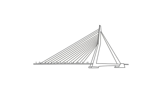 Detailed drawing of a bridge.