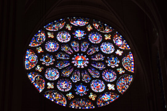 Vitrail, Cath&eacute;drale Notre-Dame de Chartres, France